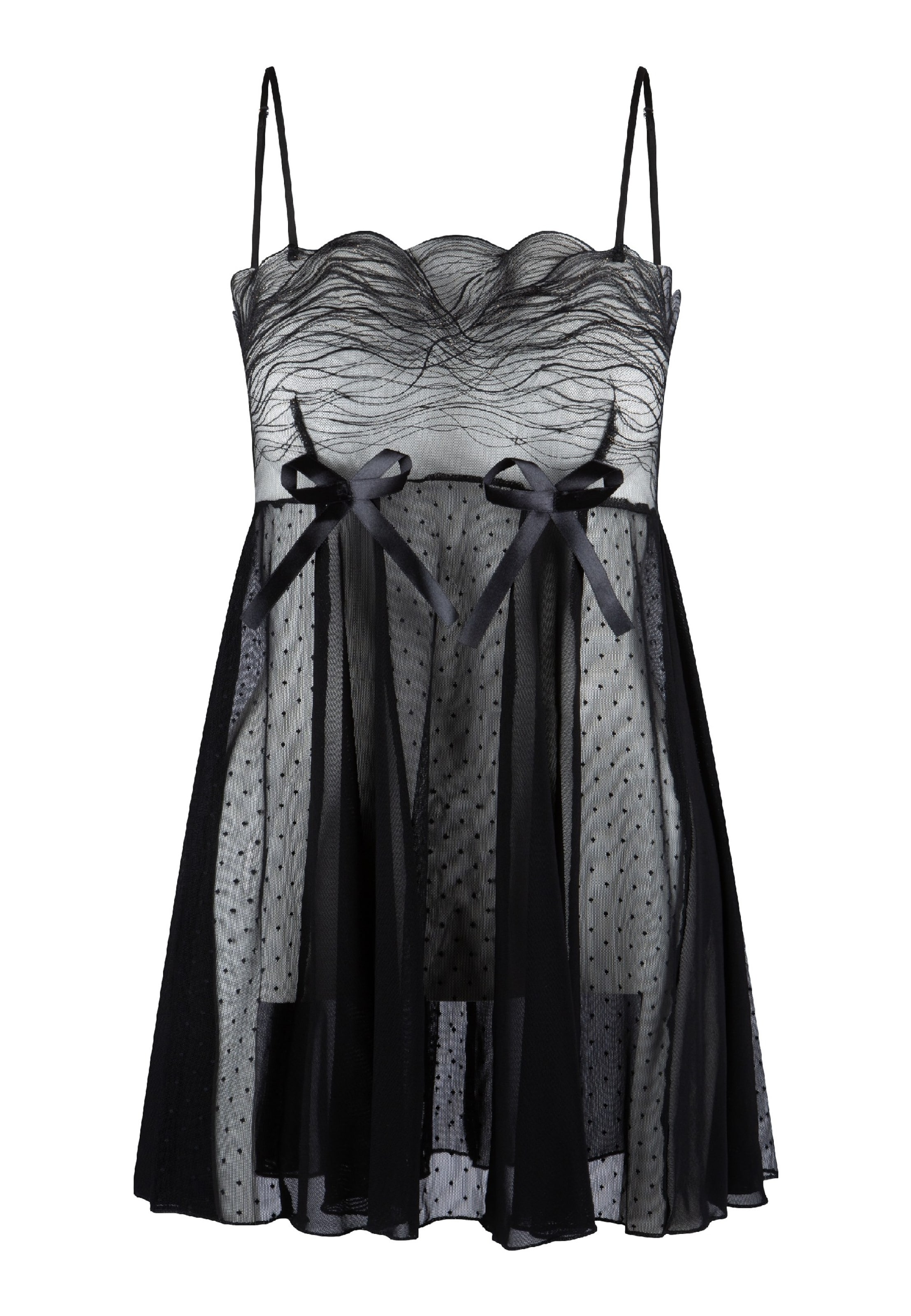 LingaDore Negligé in Zwart: voorkant