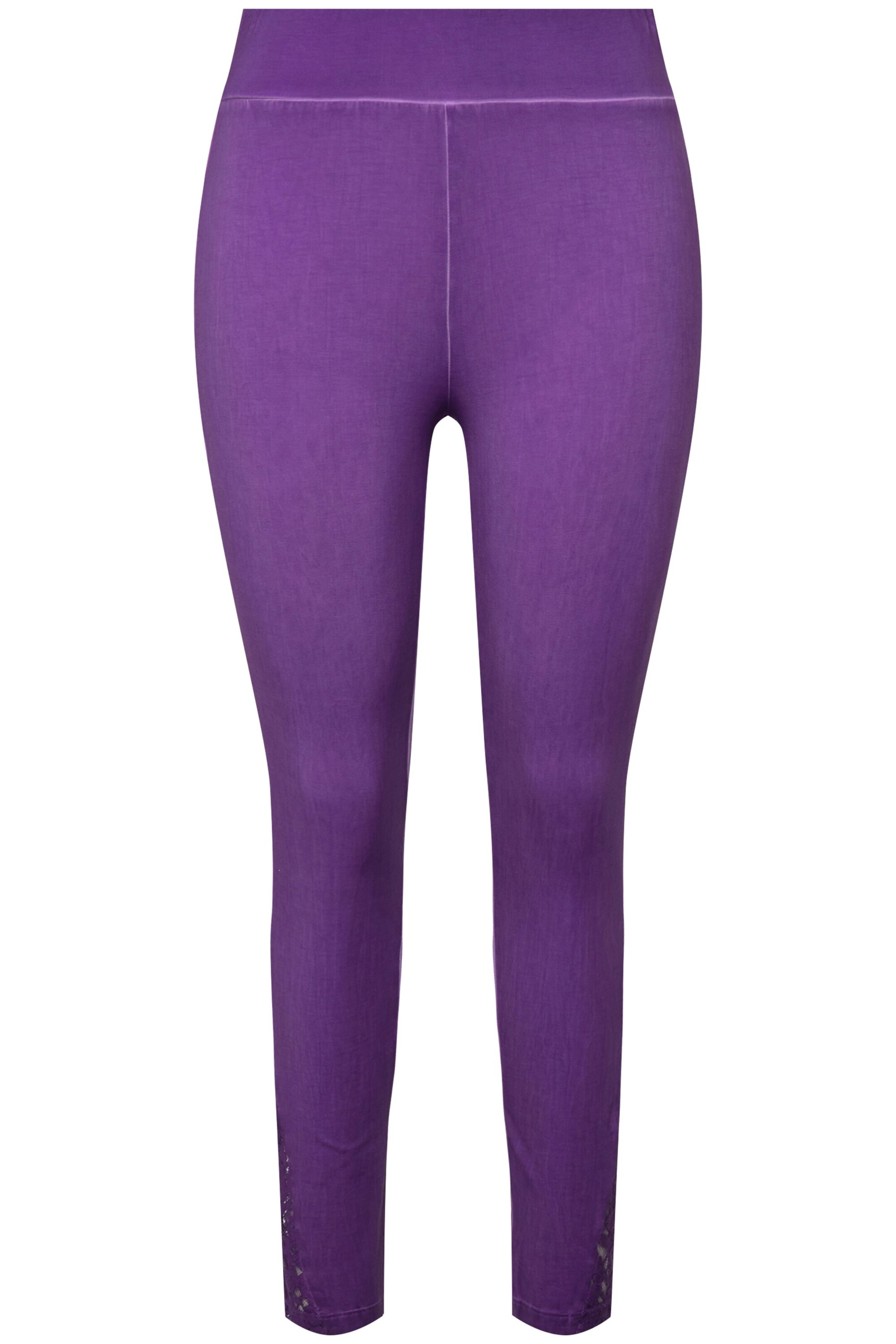 MIAMODA Skinny Trousers in Purple: front