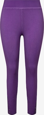 Skinny Pantalon MIAMODA en violet : devant