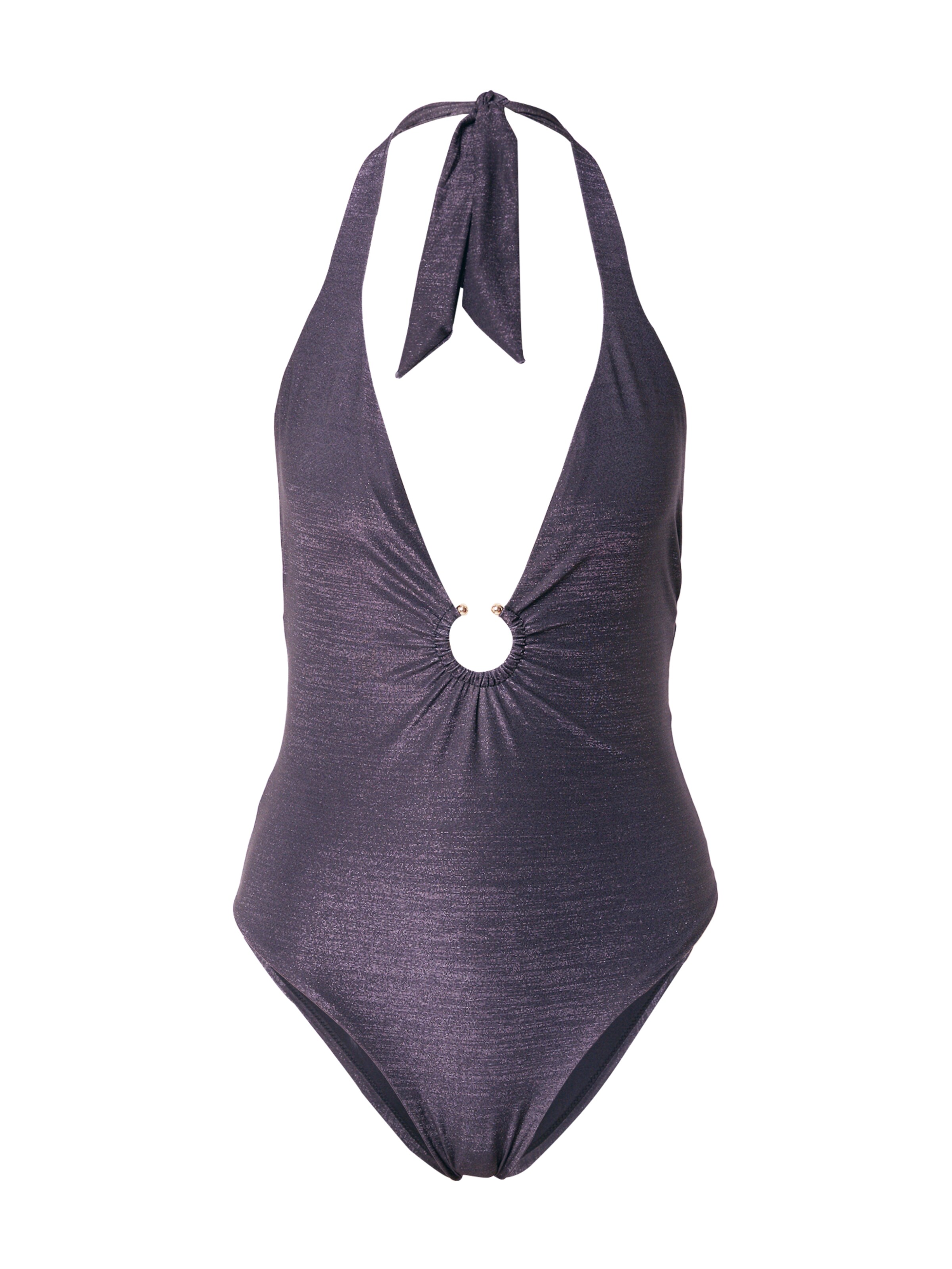 GUESS Trojúhelníková Plavky – černá: přední strana