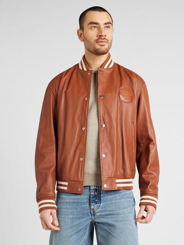 BOSS Between-season jacket 'Morlo' in Brown: front
