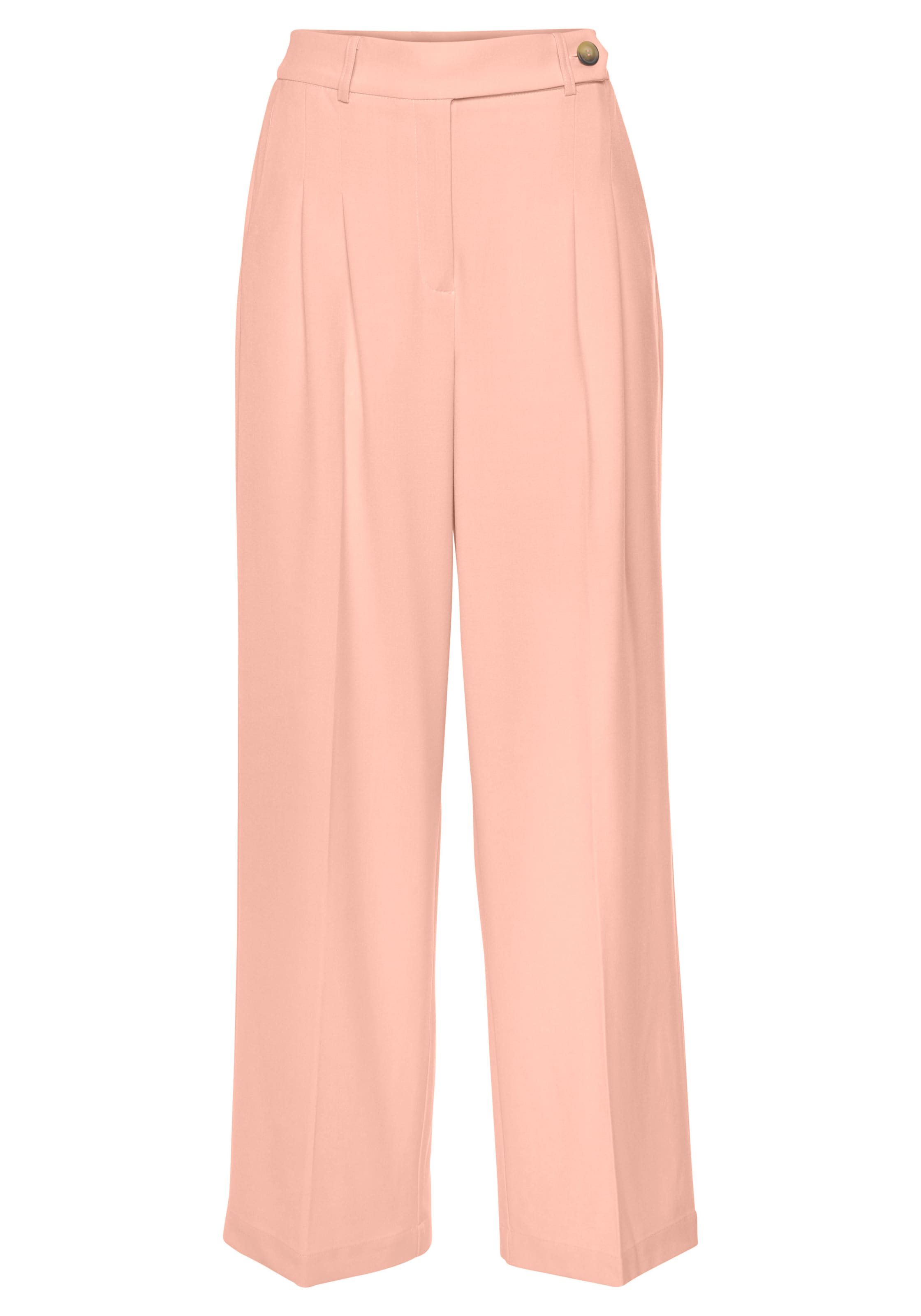 LASCANA Trousers with creases in Pink: front
