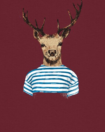 Watapparel Shirt ' Hirsch ' in Rood