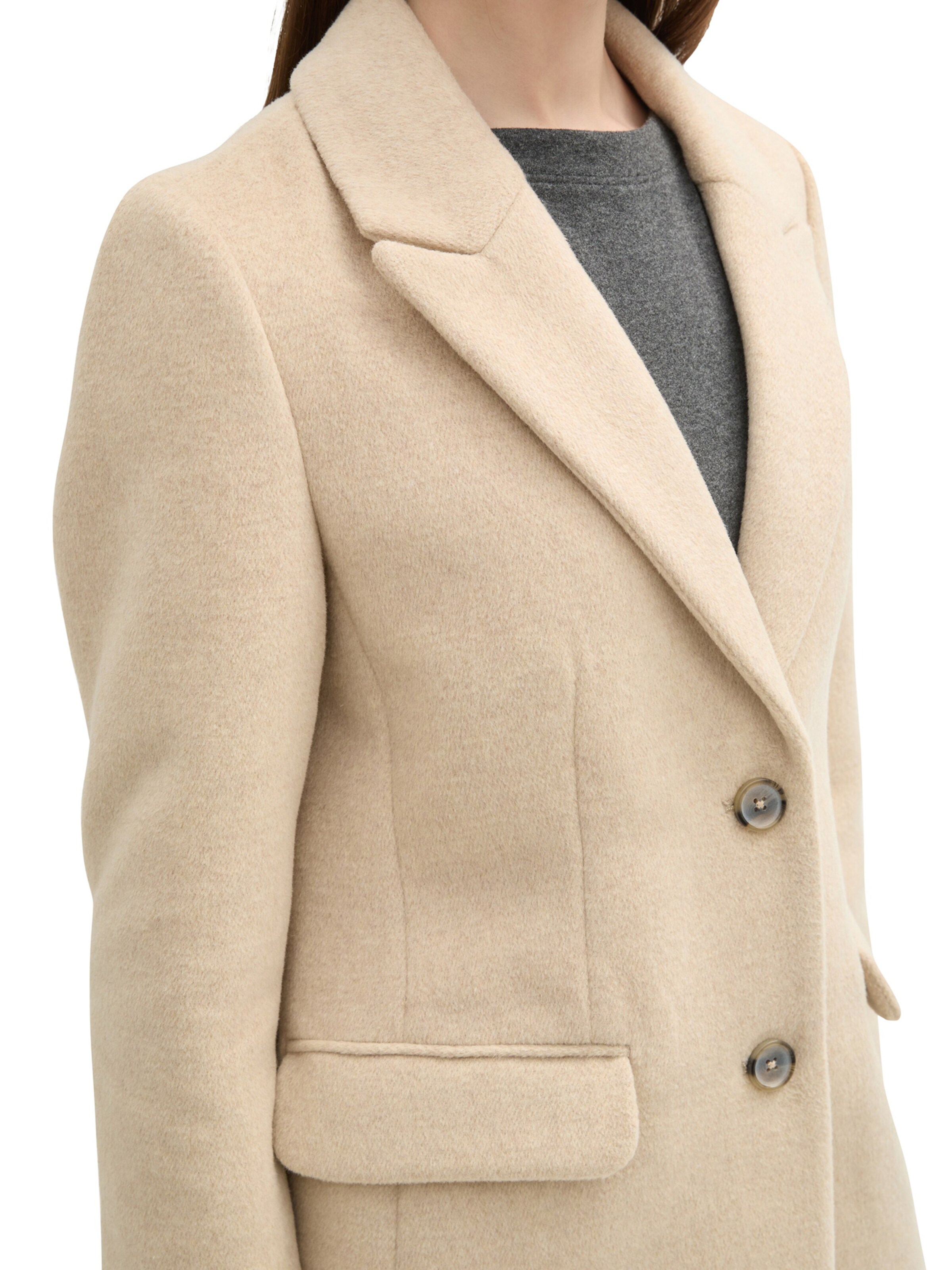 TOM TAILOR DENIM Ανοιξιάτικο και φθινοπωρινό παλτό σε μπεζ