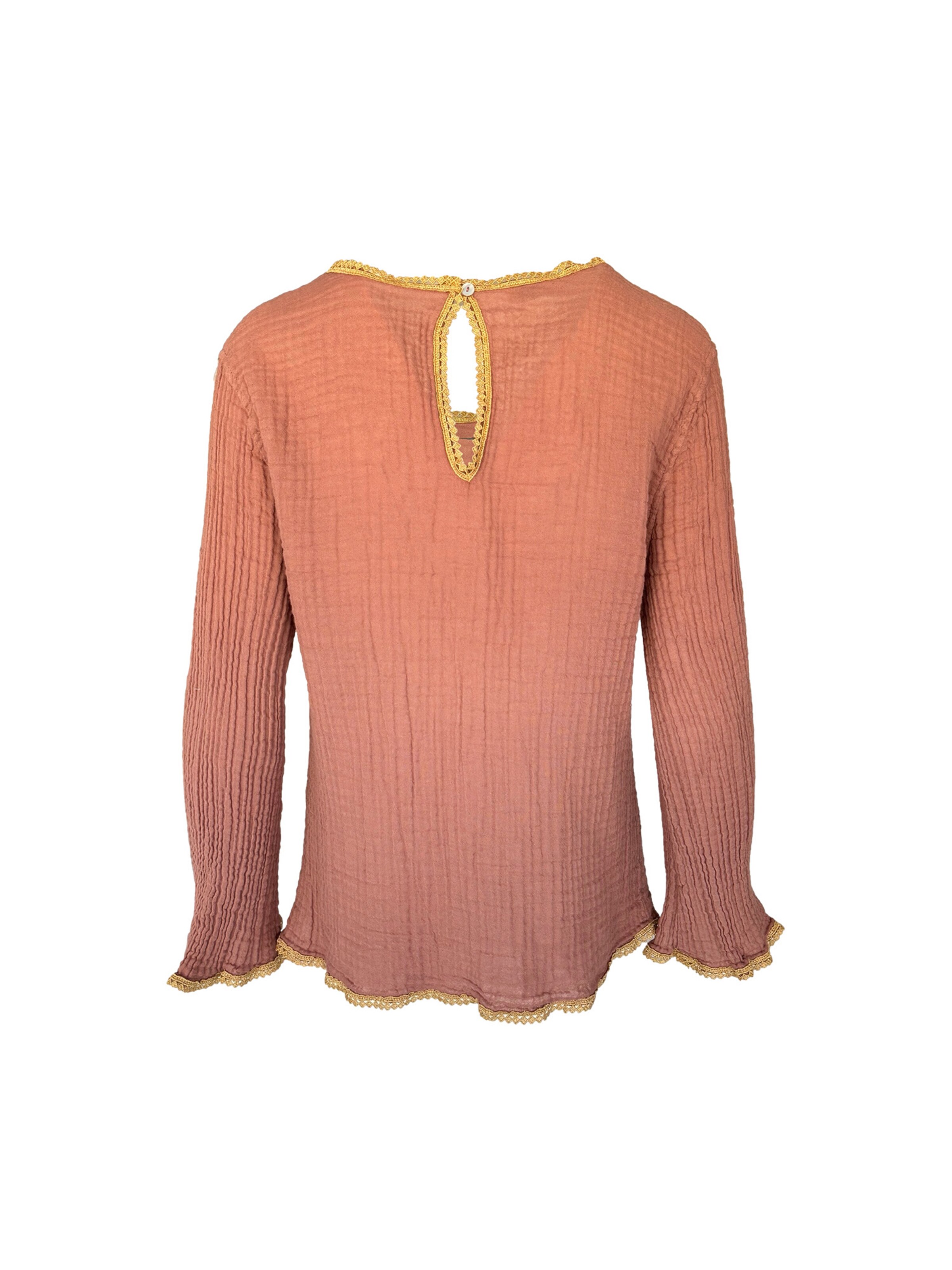 Haris Cotton Blouse 'Haris' in Bruin