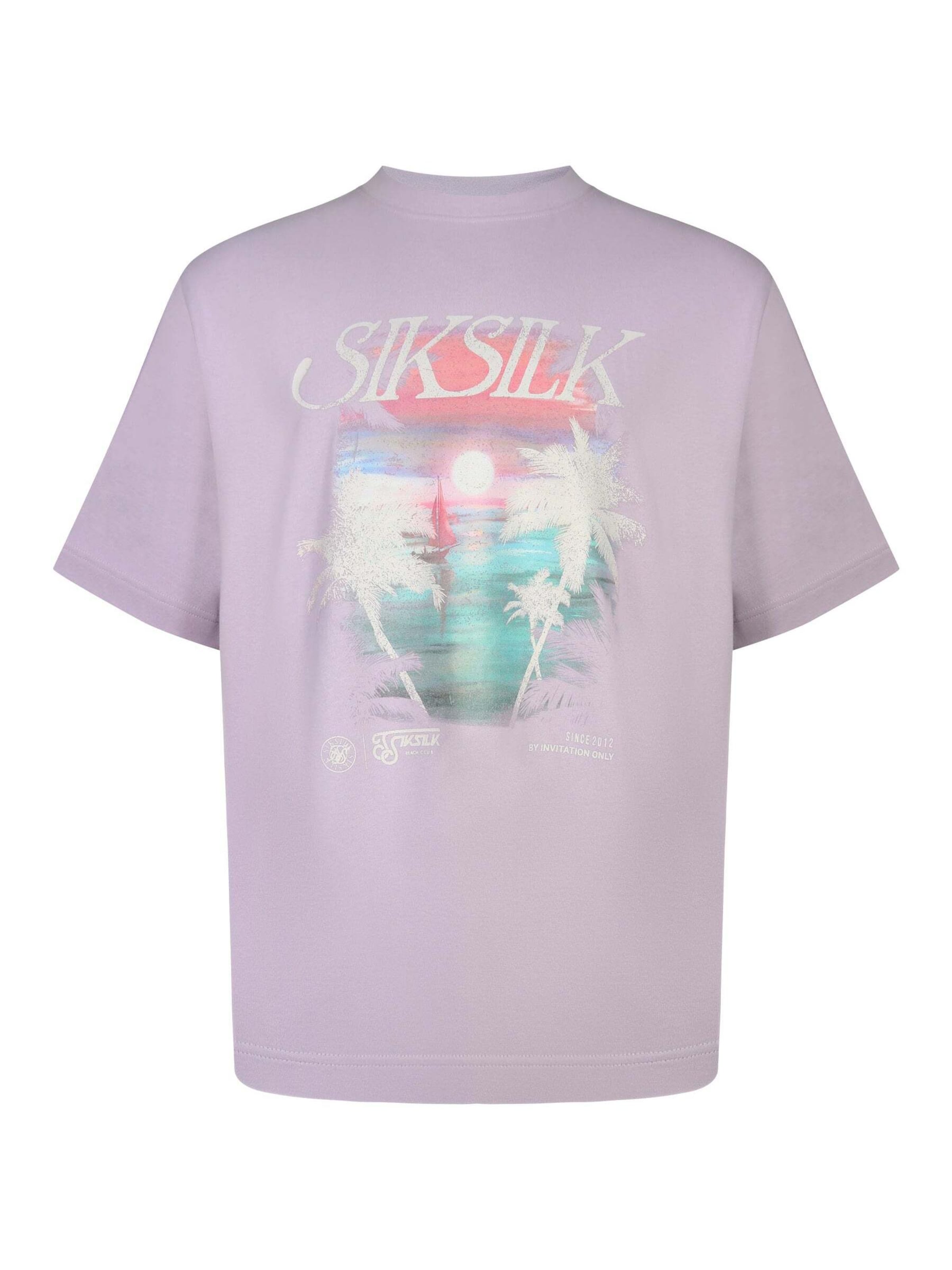 Maglietta 'Graphic' di SikSilk in lilla