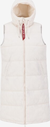 Gilet di ALPHA INDUSTRIES in bianco: frontale