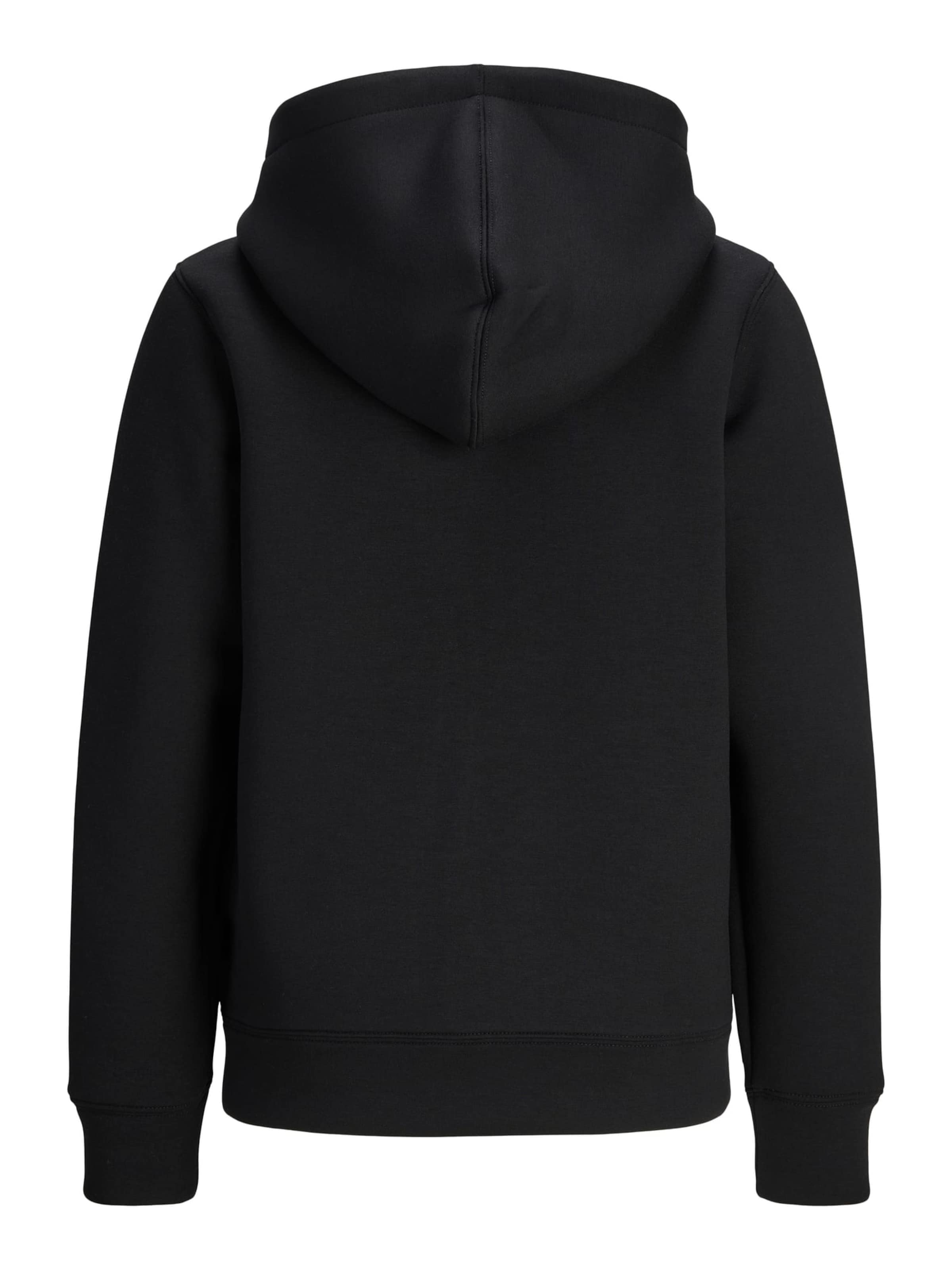 Jack & Jones Junior Sweatjacka 'JCOLegacy' i svart