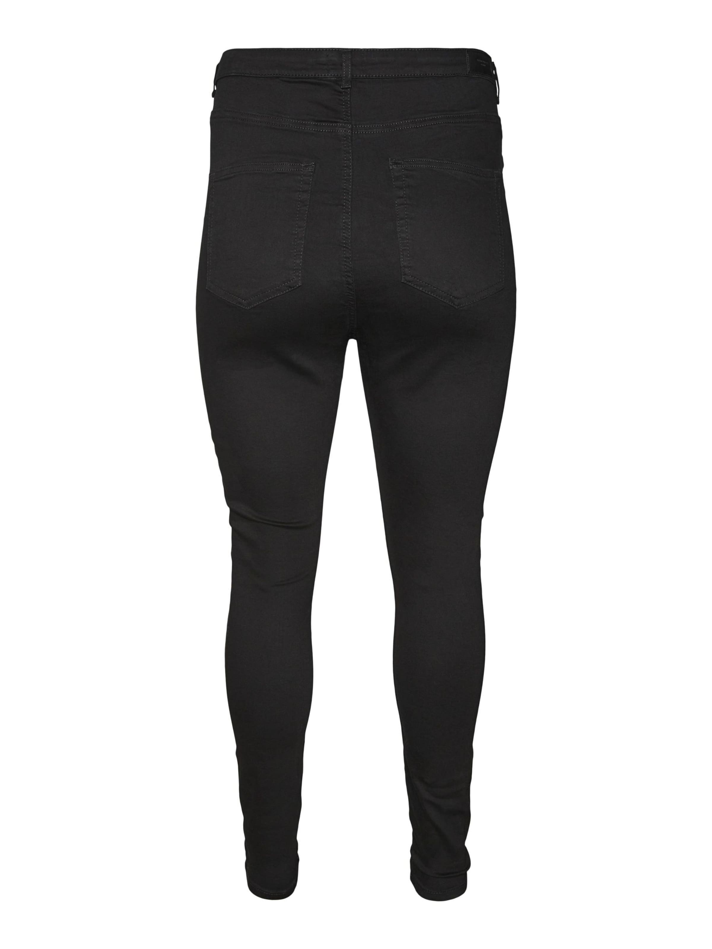 Vero Moda Curve Skinny Jeans 'VMSandra' in Zwart