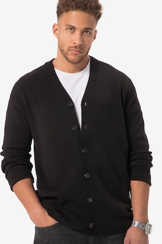 STHUGE Knit Cardigan in Black: front