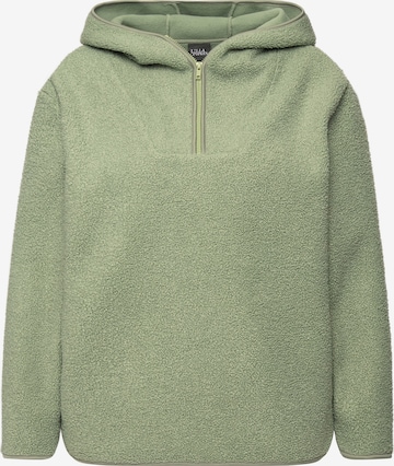 Ulla Popken Sweatshirt in Groen: voorkant