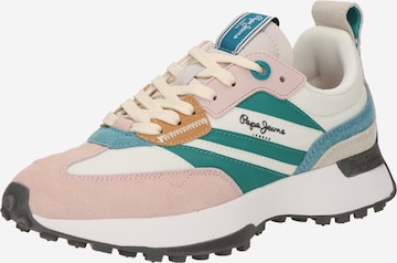 Baskets basses 'Lucky Mains' Pepe Jeans en rose : devant