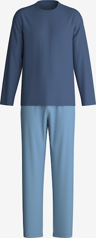 CALIDA Pyjama lang 'Cotton Special' in Blau: Vorderseite