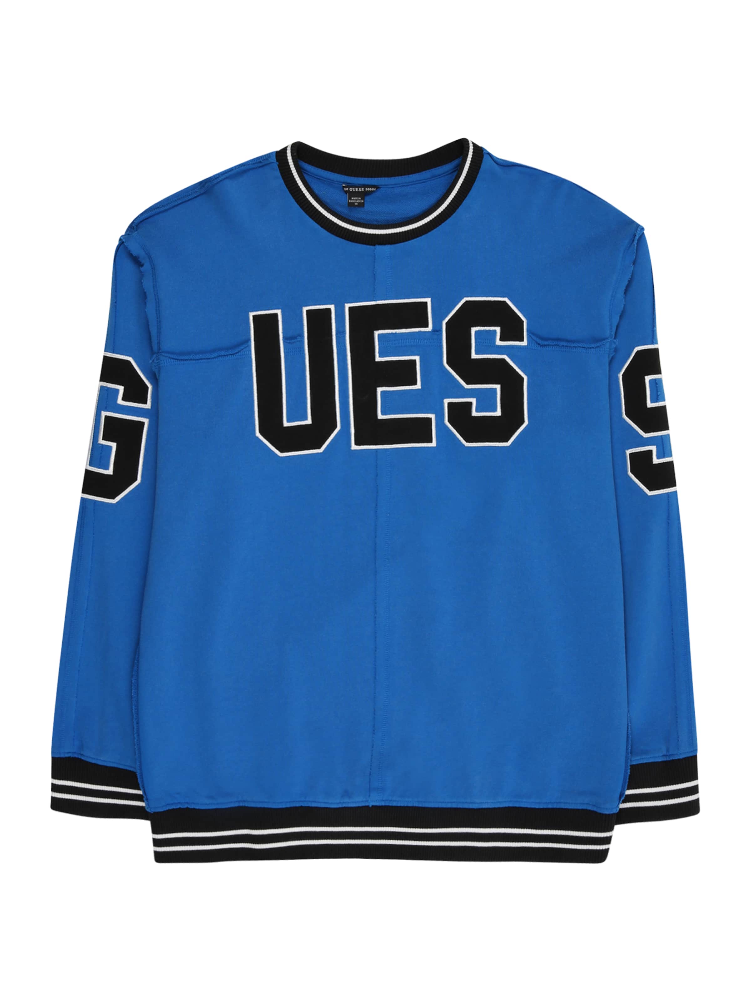 GUESS Tričko – modrá: přední strana