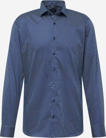 OLYMP - Ajuste estrecho Camisa de negocios en azul: frente