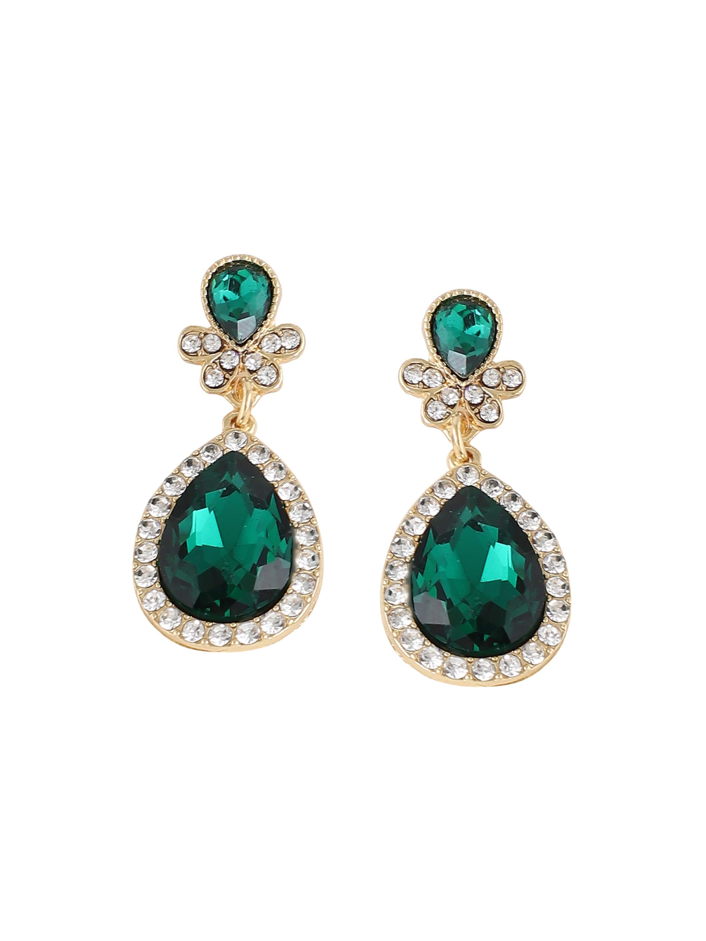 Boucles d'oreilles 'Sudesh' SOHI en vert : devant