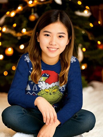 The Grinch Sweater 'Weihnachtspullover Merry Grinchmas' in Blue