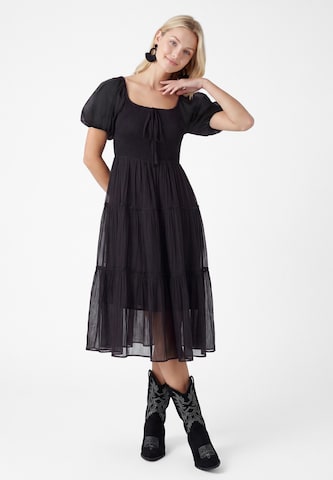 Robe d’été 'Boho' IZIA en noir : devant