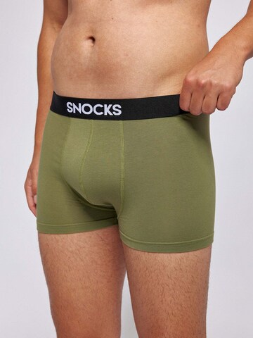 SNOCKS Boxershorts in Groen: voorkant