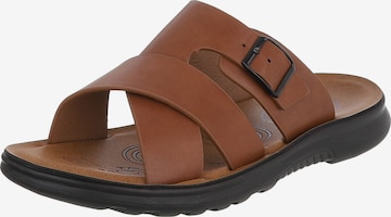 CoolWalk Mules in Brown: front