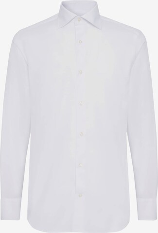 Chemise business Boggi Milano en blanc : devant