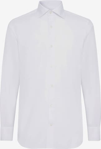 Chemise business Boggi Milano en blanc : devant