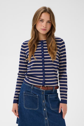 SAINT TROPEZ Knit Cardigan in Beige: front