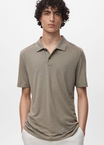 MANGO MAN Shirt 'Amberes' in Brown: front