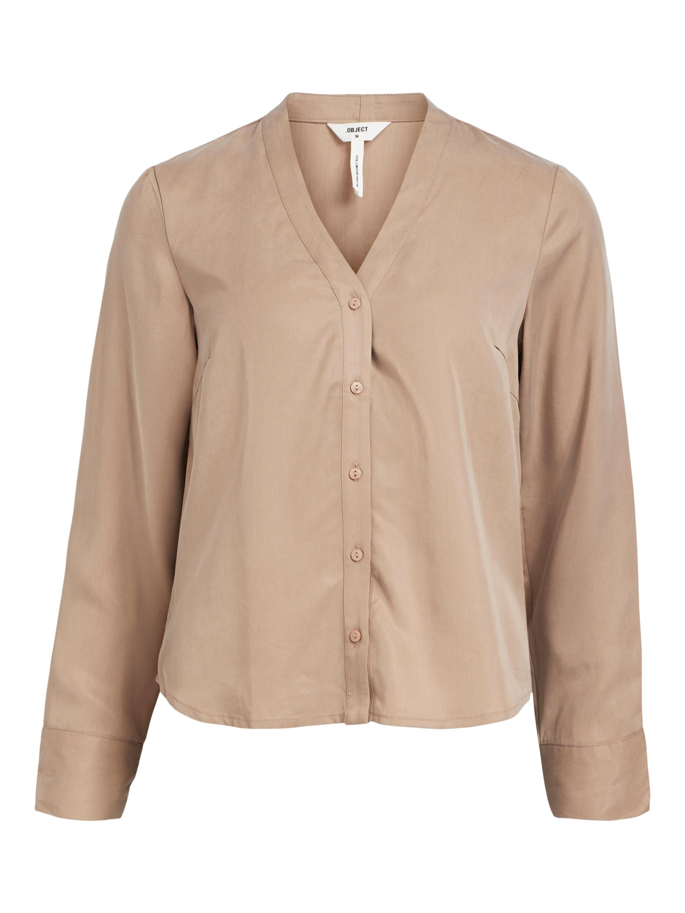 OBJECT Blúzka 'OBJTILDA' - Hnedá: predná strana