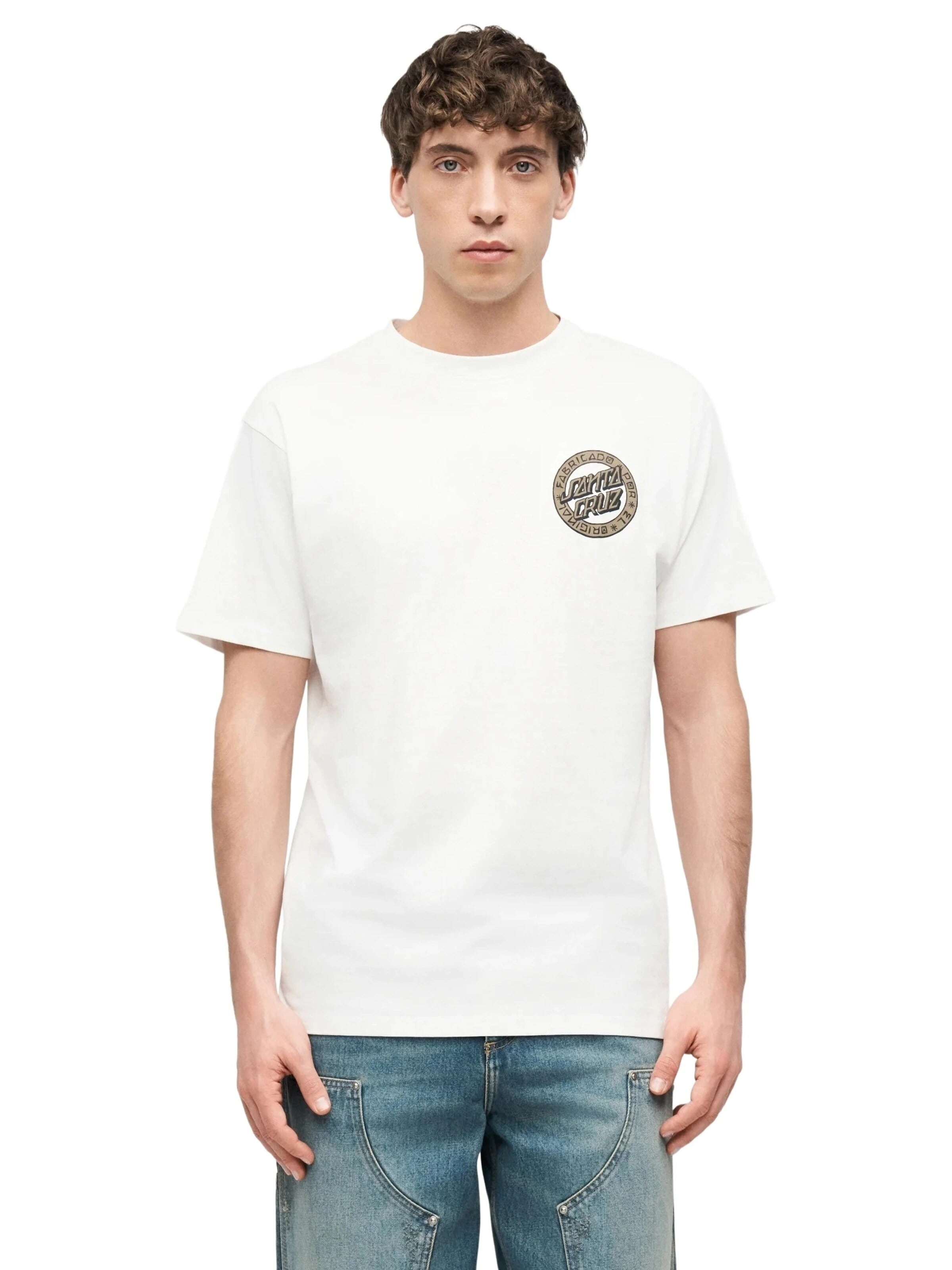 Santa Cruz - Camiseta 'Camiseta santa cruz blanca loco dot tee' en blanco: frente