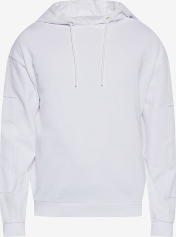 Sweat-shirt Sloan en blanc : devant