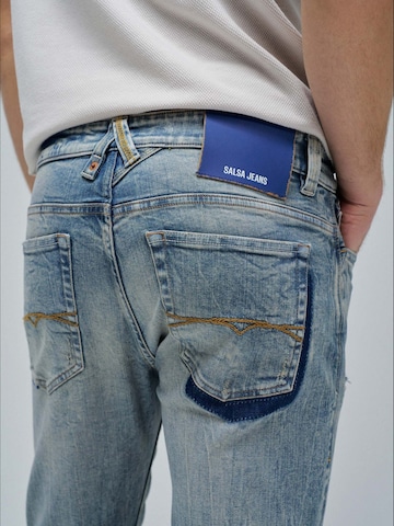 Coupe slim Jean Salsa Jeans en bleu