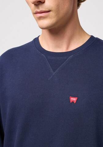 WRANGLER Sweatshirt 'SIGN OFF CREW' i blå