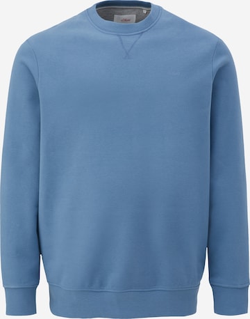 s.Oliver Men Big Sizes Sweatshirt in Blue: front