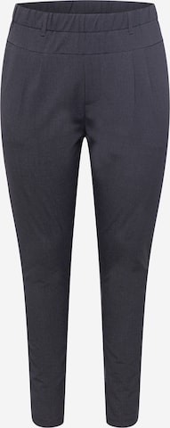 KAFFE CURVE Pleat-Front Pants 'Jia' in Grey: front