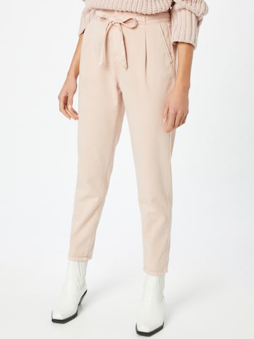 ESPRIT Tapered Pleat-Front Pants in Beige: front