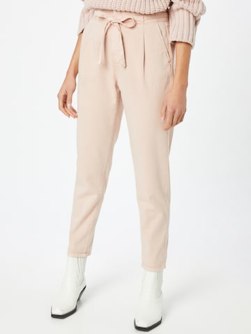 ESPRIT Tapered Veckad byxa i beige: framsida