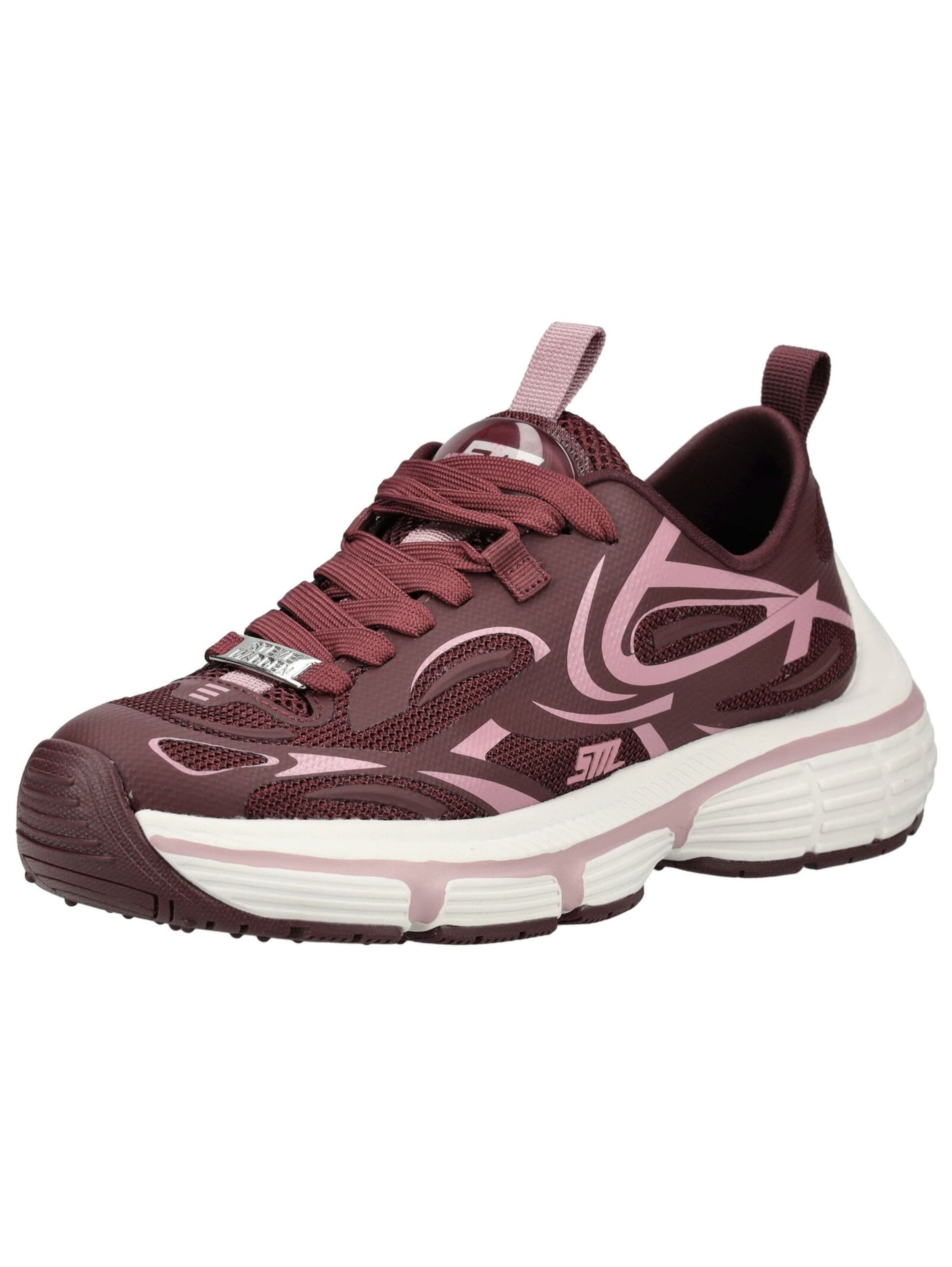 STEVE MADDEN Platform trainers in Red: front