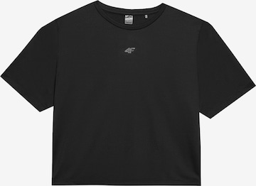4F - Camiseta funcional en negro: frente