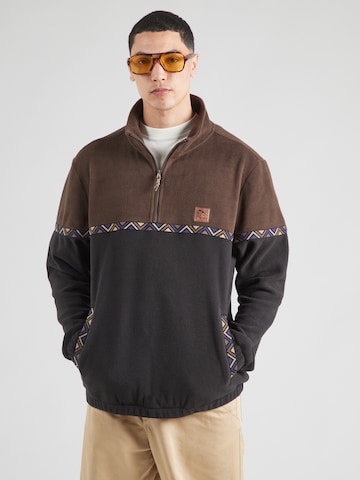 Iriedaily - Ajuste regular Jersey 'Monte Noe' en marrón: frente