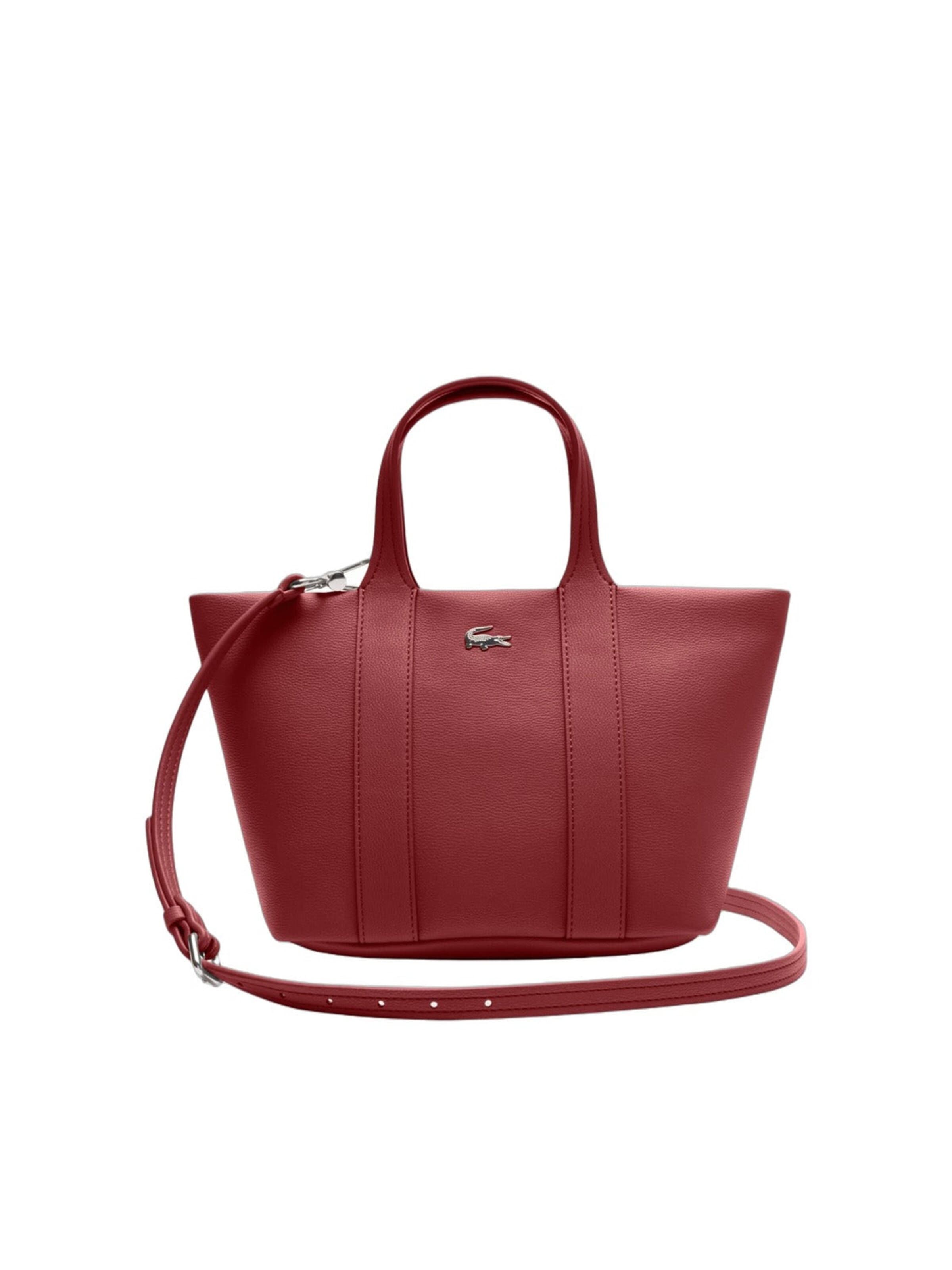 LACOSTE - Shopper 'Lacoste Sac à Bandoulière Femme Bordeaux' en rojo: frente
