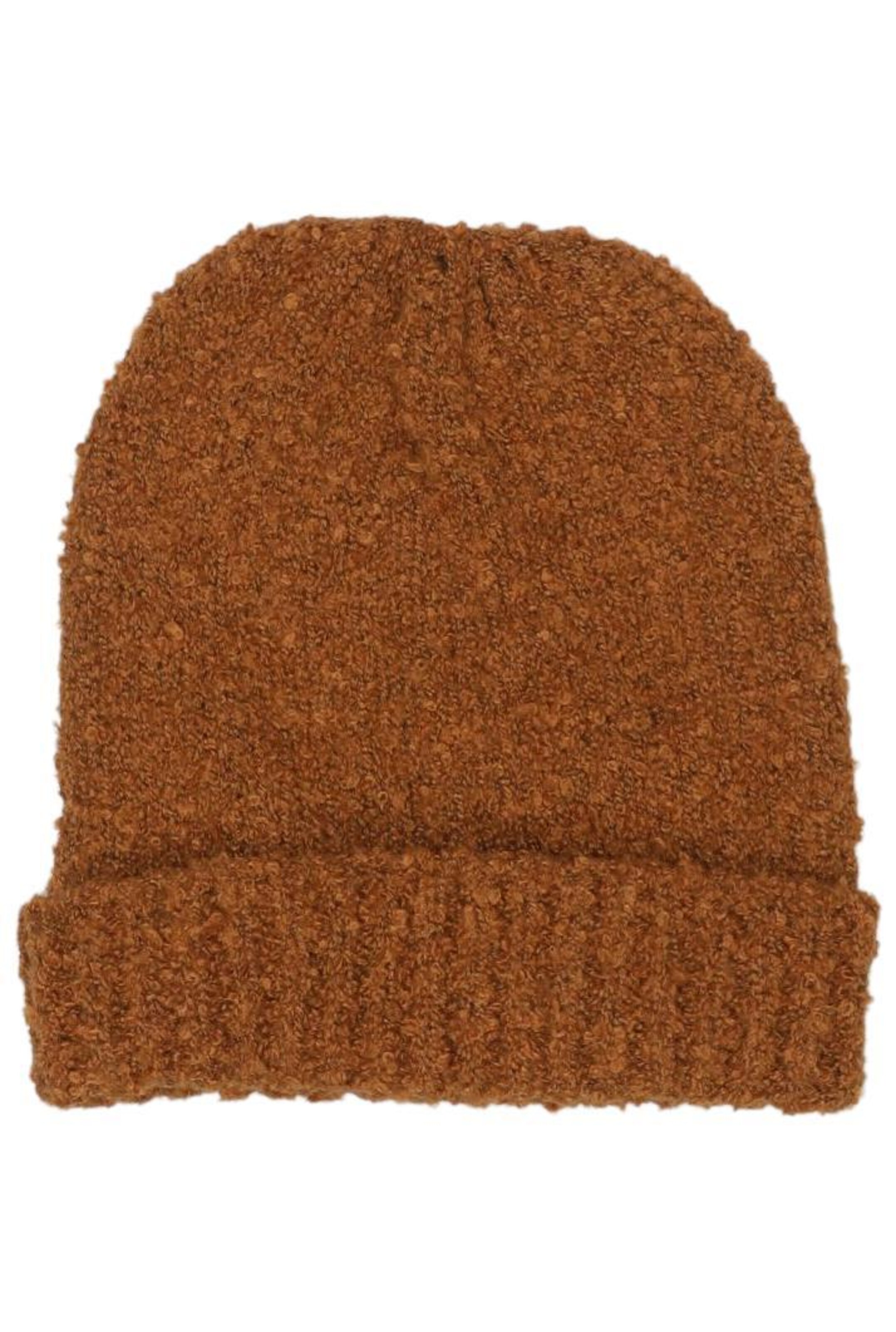 ICHI Hat & Cap in One size in Brown: front
