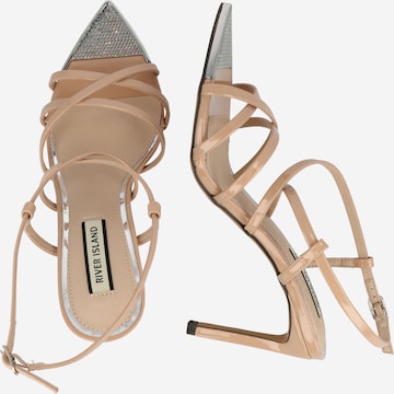 River Island Sandale' in Beige