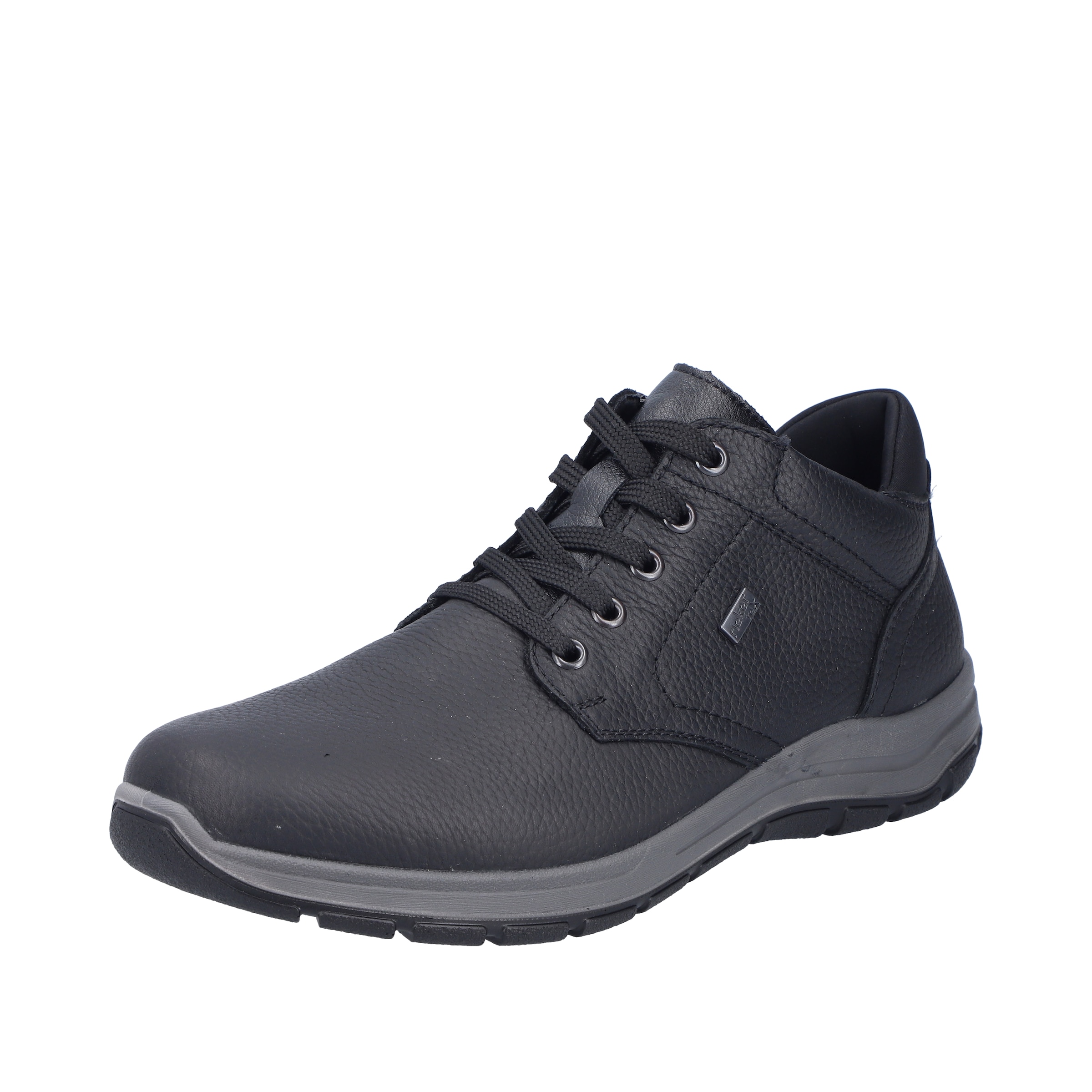 Scarpa stringata sportiva di Rieker in nero: frontale