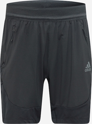 ADIDAS SPORTSWEAR Regular Workout Pants in Black: front