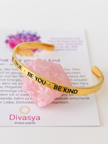Divasya Bracelet 'Be true - be you - be kind' in Gold