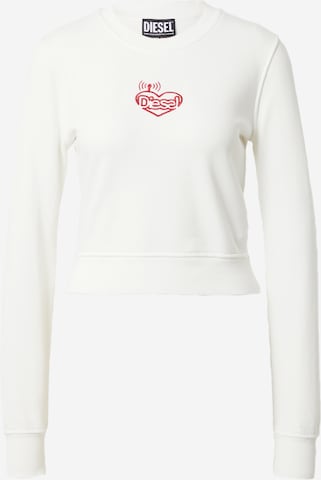DIESEL Sweatshirt 'SLIMMY' i hvit: forside