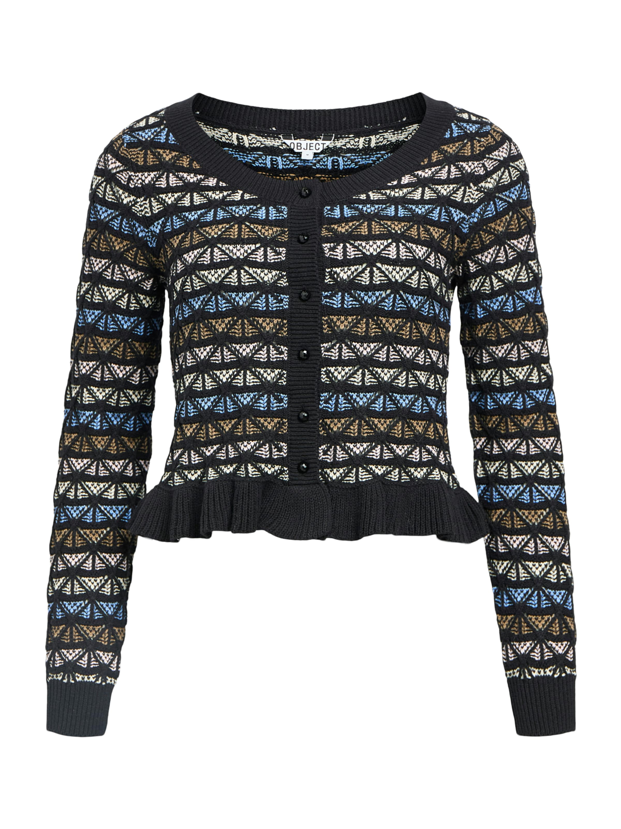 OBJECT Knit cardigan 'OBJTASHA' in Black: front