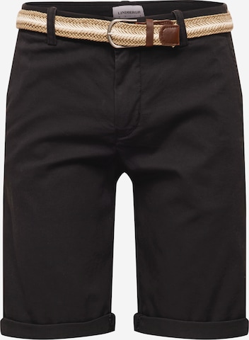 Lindbergh Slimfit Chino kalhoty 'Superflex' – černá: přední strana