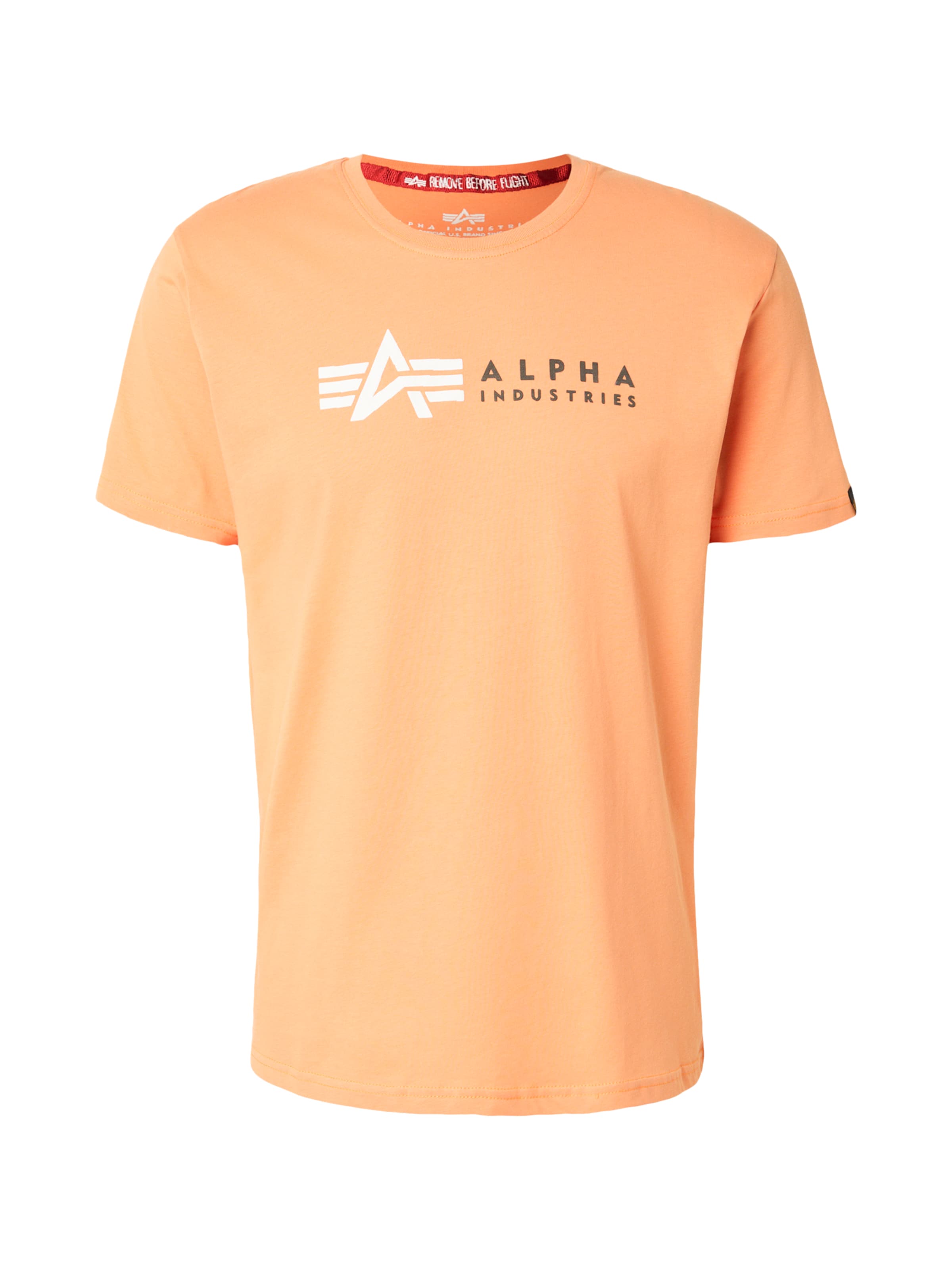 ALPHA INDUSTRIES Shirt in Orange: front